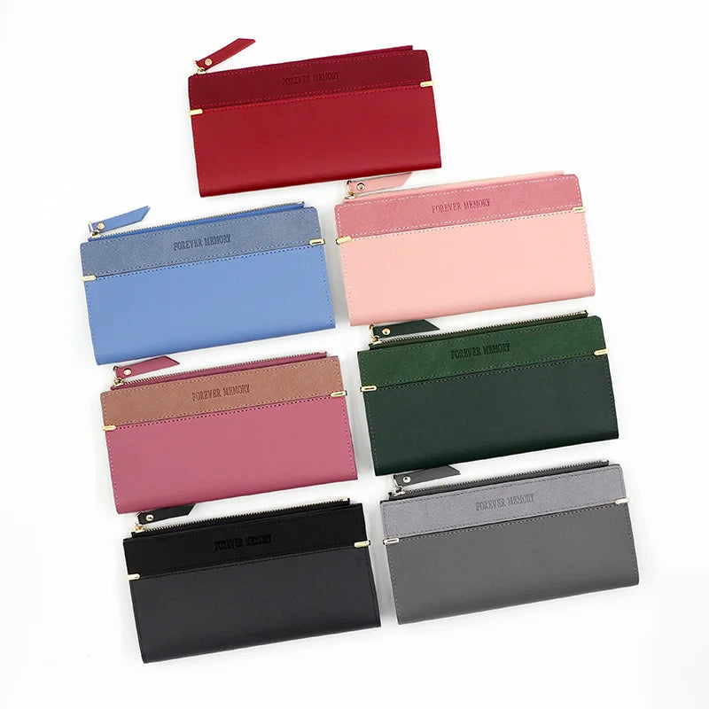 New Women Long Wallets Handbag Zipper Coin Pocket Female Purse Photo Holder Credit Card Holder Women's Clutch Wallet