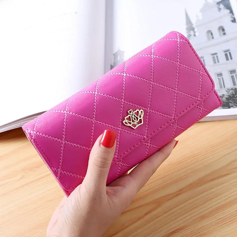 New Large Capacity Women's Wallet Fashionable Long Leather Clutch Bag Mobile Phone Bag Student Coin Purse Handheld Card Holder