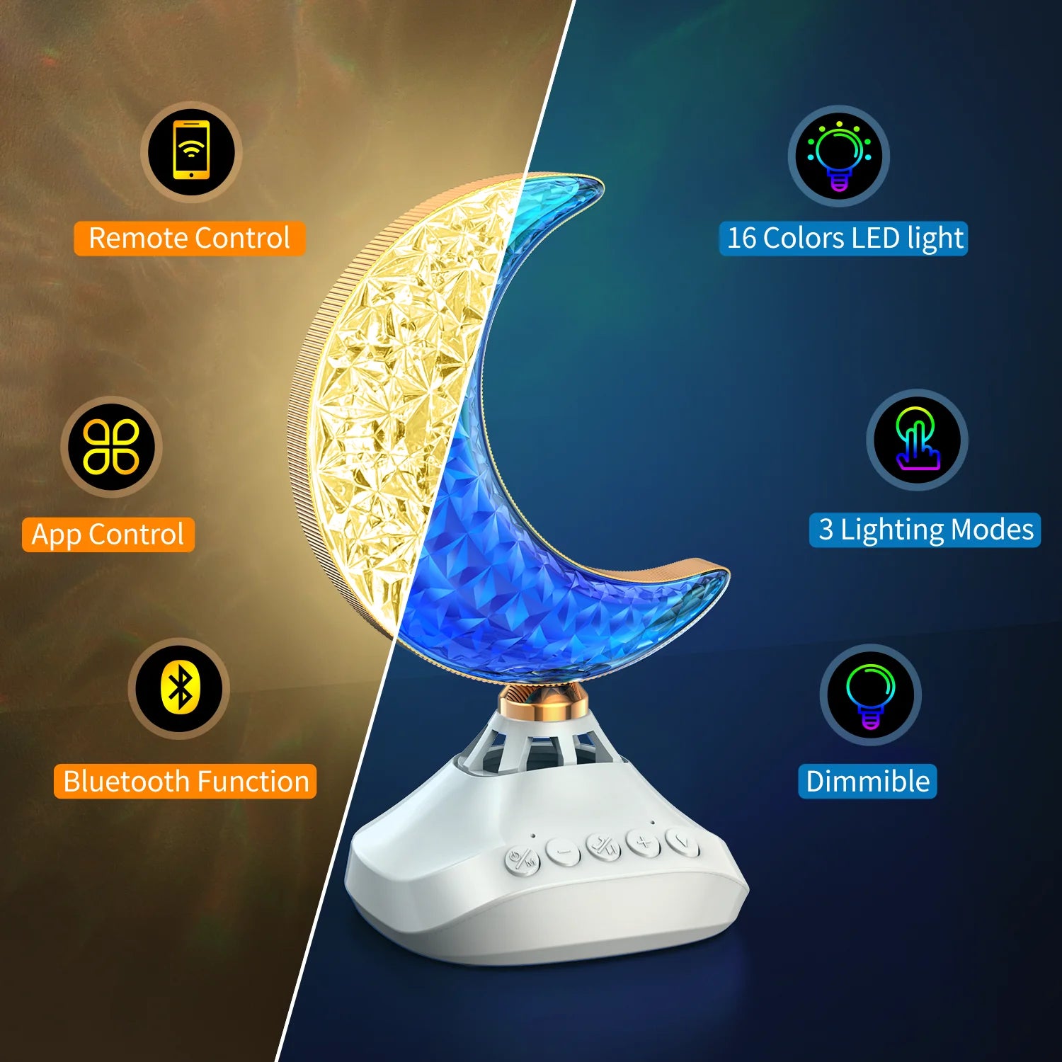 Quran Speakers Desk Lamp koran Moon Night Light Muslim Speakers for Gift Home office