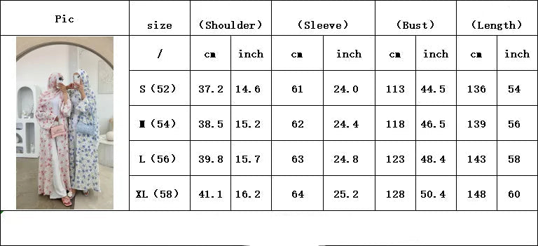 Eid Women Abaya Scarf 2 Piece Set Muslim Cardigan Ramadan Jalabiya Print Caftan Long Robe Morocco Kaftan Vestidos Largos 2026