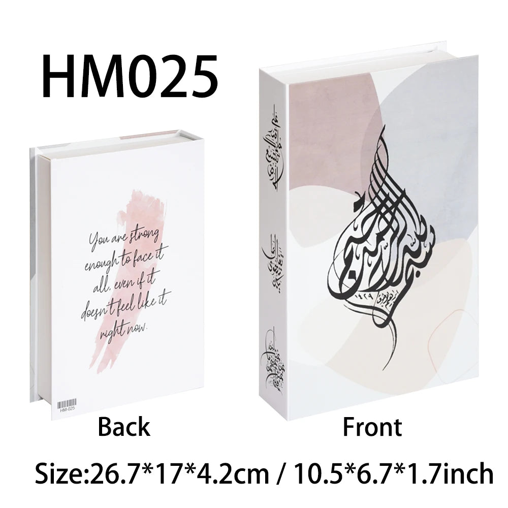 New Islamic Series Luxury Fake Books Home Decoration Remote Control Storage Box Coffee Table Fashion Home Decoration Accessories