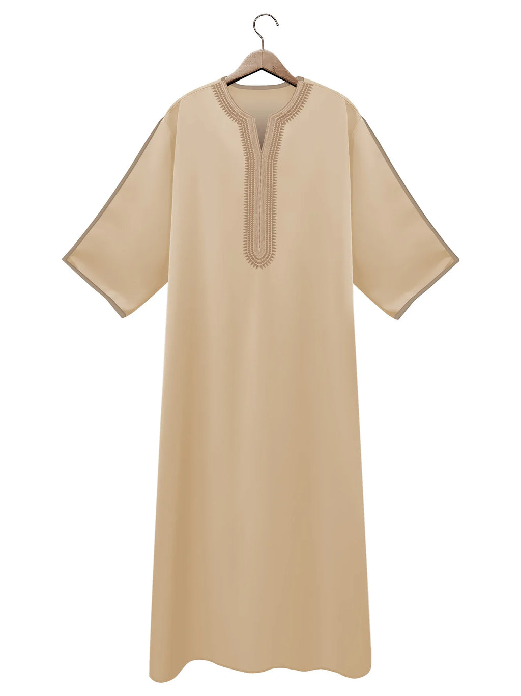 Men's Long Sleeve Muslim Abaya Islamic Dress Moroccan Thobe Jubba Kandora Djellaba Middle Eastern Saudi Clothing Casual Polyester Blend