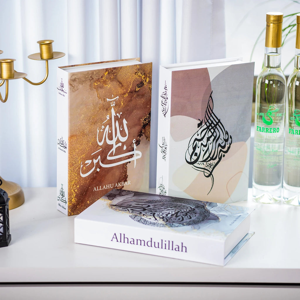 New Islamic Series Luxury Fake Books Home Decoration Remote Control Storage Box Coffee Table Fashion Home Decoration Accessories