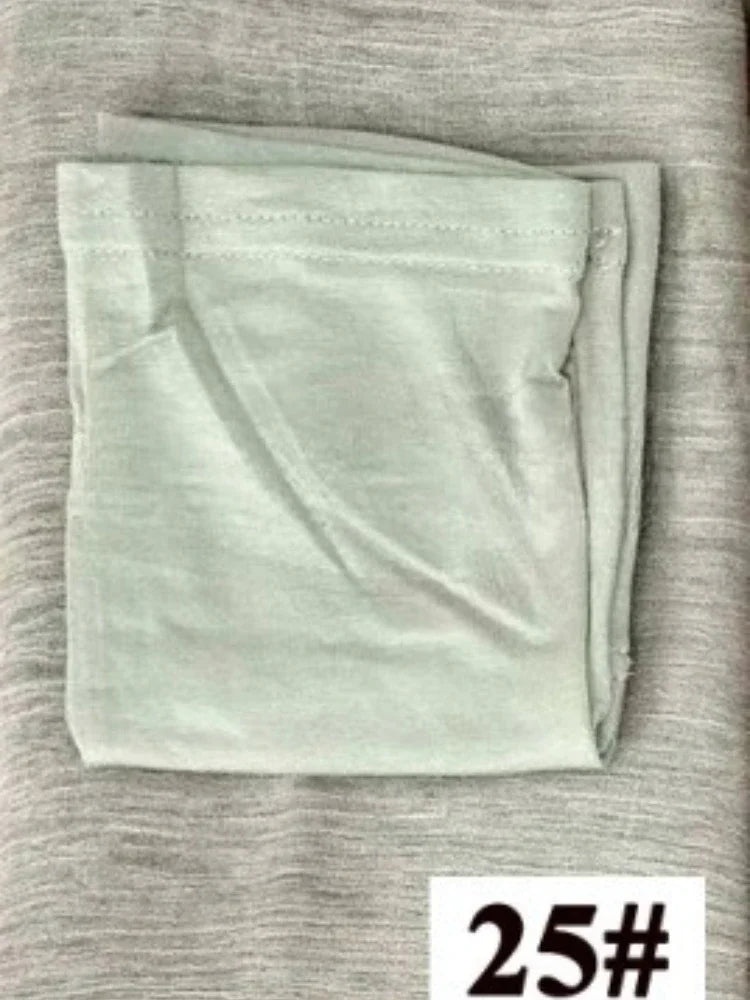 Rayon Cotton Hijab with Inner Cap Set Premium Wrinkle Scarf Headscarf Shawl Dirty Dyed Vintage Soft Muslim Turban Hijabs Women