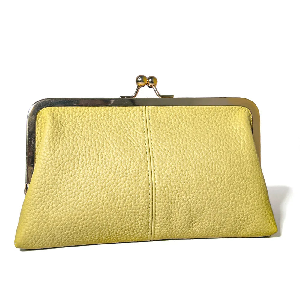 Genuine Leather Long Clutch Wallet Clip Bags Vintage Coin Purse Card Holder Key Lipstick Handbag Phone Pouch Case For Women