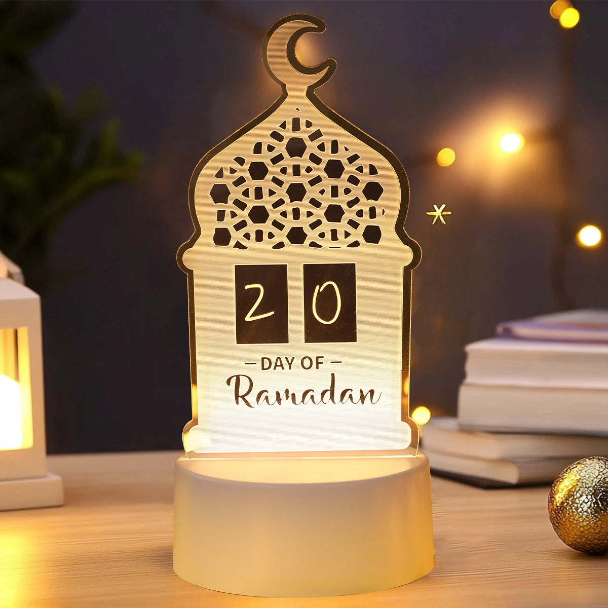 3D Led Lamp Ramadan Night Light Led Moon Star Eid Bedroom Decoration Light Ornament Ramadan Decoration For Home