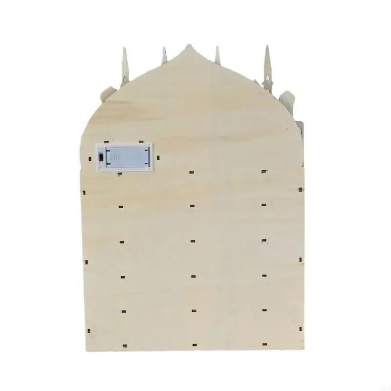 587F Eid Ramadans Countdown Calendar with LED Light and 30 Small Drawers Advent Decors for Islamics Parties Celebration