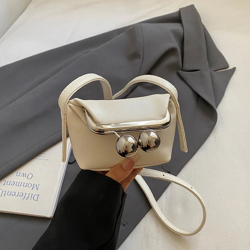 Women's Creative Exquisite Clip Bag Retro Kiss Lock Bag Fashion Leopard Foldable Mini Shoulder Crossbody Dinner Banquet Wallet