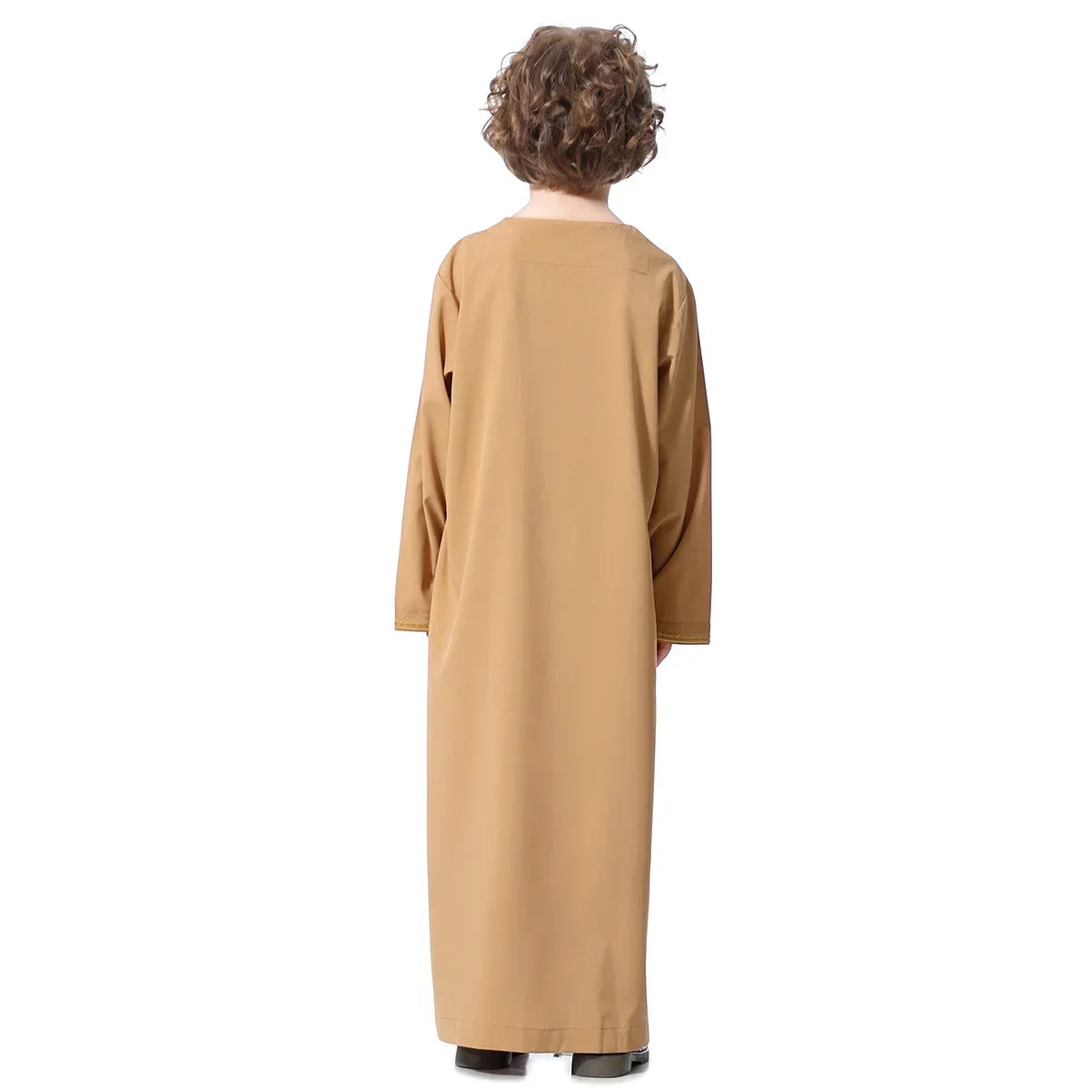 Muslim Saudi Arab Boys Robe Kids Abaya Kaftan Prayer Islam Ramadan Clothing Long Sleeve Thobe Middle East Teenage Dress Dubai