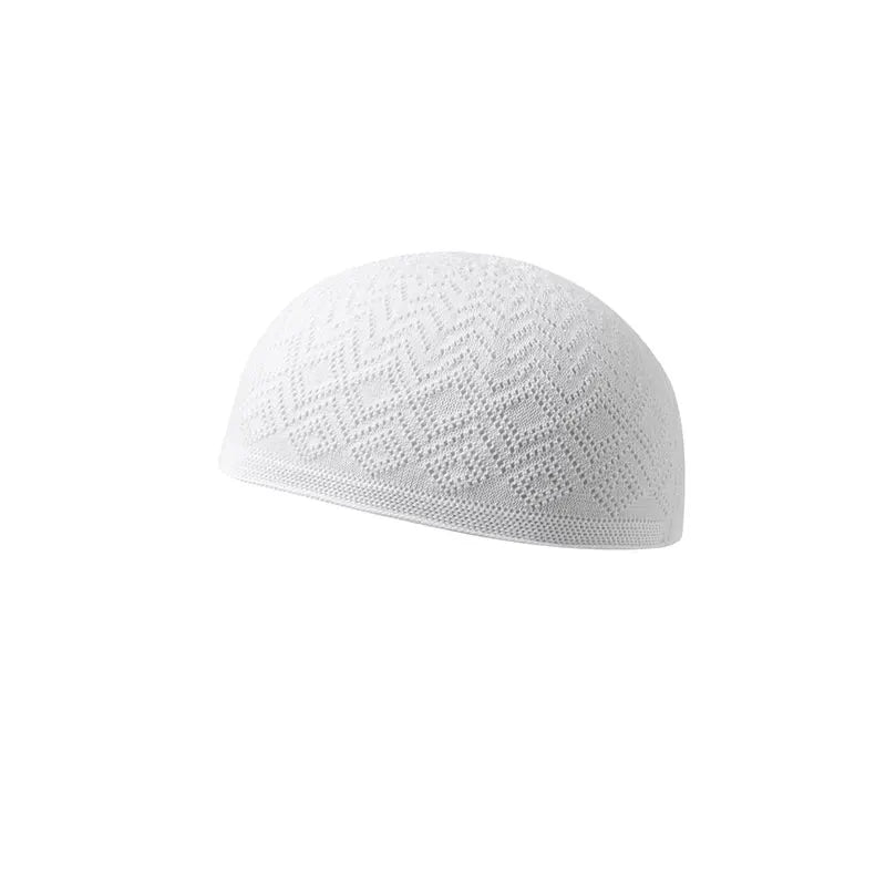 Muslim Men Prayer Hats Unisex Knitted Beanie Wrap Head Cap Islamic Ramadan Jewish India Cap Musulman Arab Men's Kippah Homme Hat