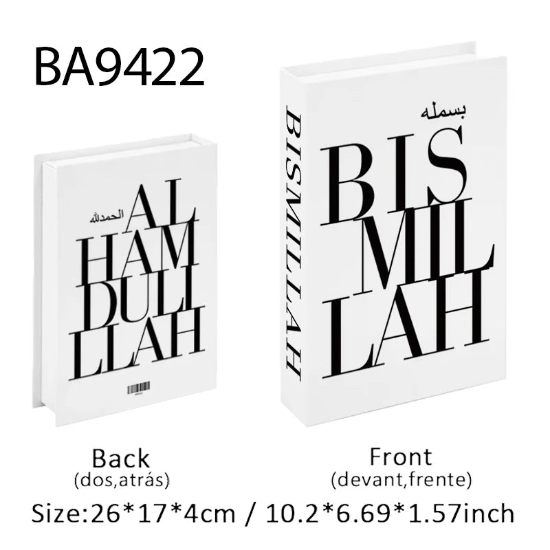 Islamic Luxury Fake Book Decorative Books Storage Box Coffee Table Interior Decoration Kaaba Mosque Muslims Bedroom Home Decor