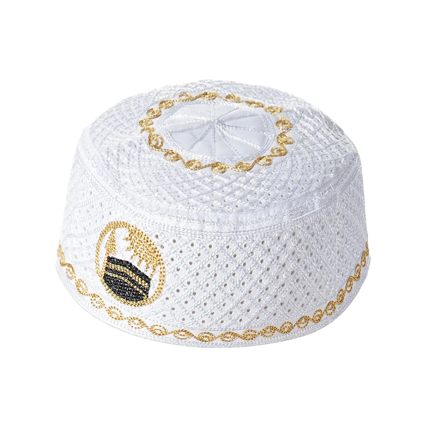 New Muslim Men Prayer Cap Hat Cotton Embroidery Leisure Saudi Arabia Islamic Hat Cap Men Headscarf Topkippot Turban Saudi Cap