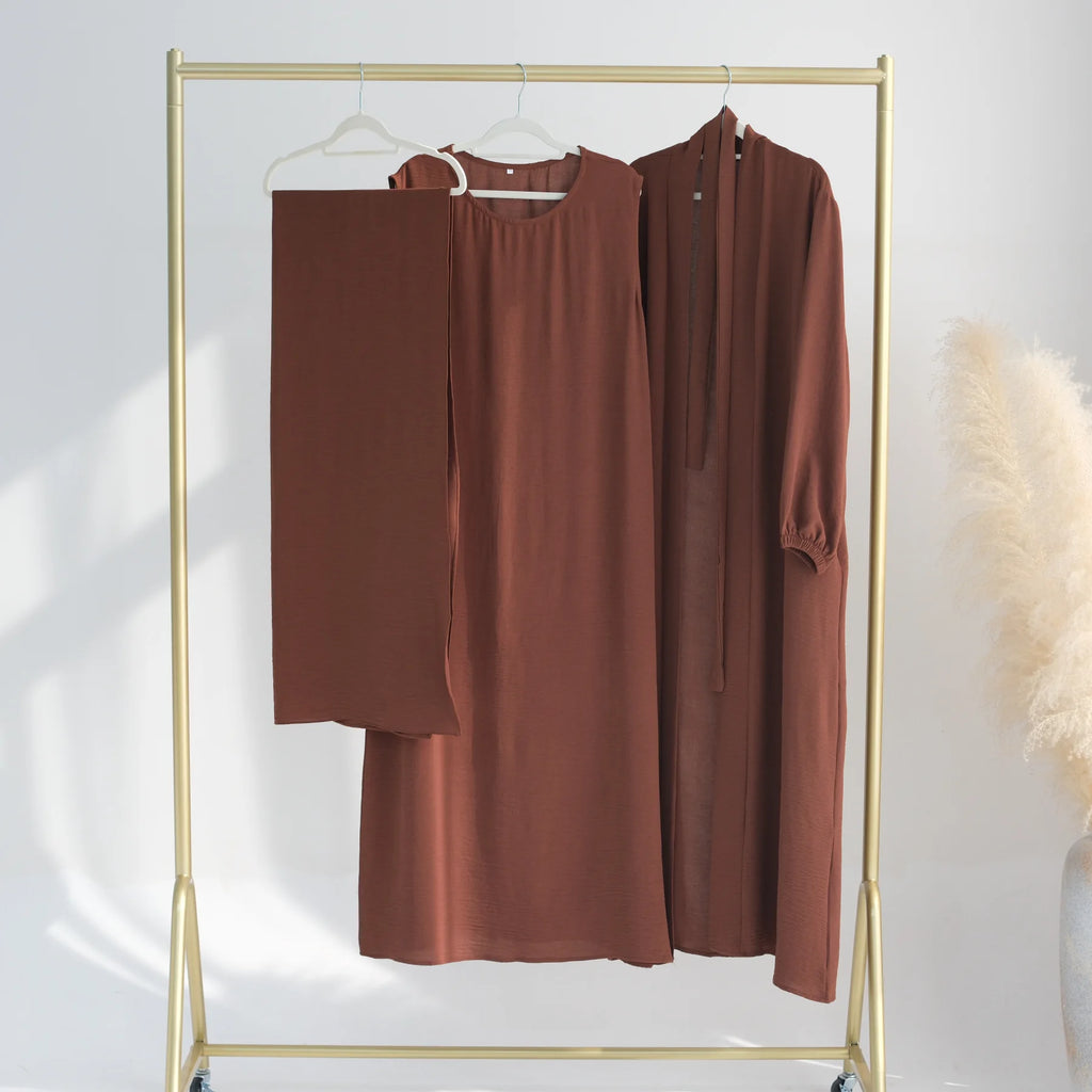 New Muslim Sets for Women Ramadan Prayer Dress Modest Dresses Eid Dubai Abaya Female Islam Clothing Elegant Party Clothes