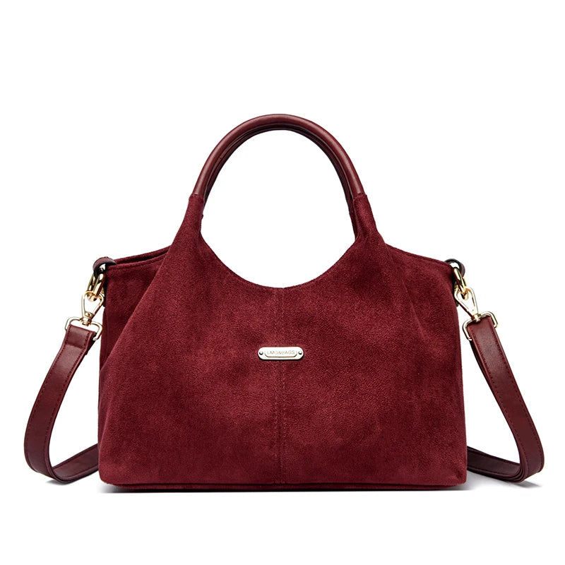 Genuine Brand Faux Suede Handbags Soft High Quality Women Bag Small Casual Female Messenger Shoulder Bag Ladies Crossbody Bag