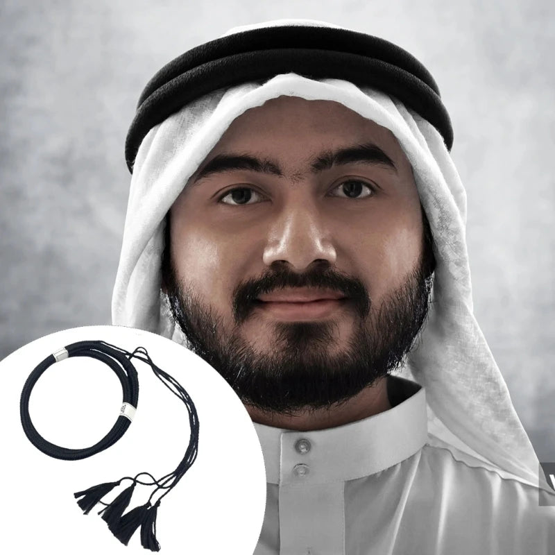 Adult Kids Unisex Stylish Black Arabian Headband Suitable for Dance Performers and Party Lovers Traditional Gatherings