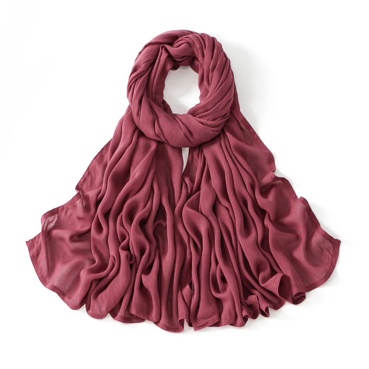 Muslim Hijabs for Women Scarf Thin Plain Shawls Femme Musulman Soft Viscose Rayon Headscarf Islamic Turban Headband 200x85cm