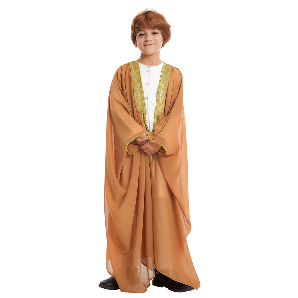Eid Muslim Boys Jubba Thobe Children Open Abaya Prayer Kaftan Ramadan Morocco Jubba Modest Islamic Dubai Saudi Abayas Thobe