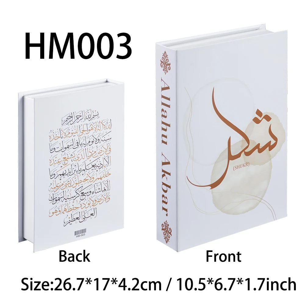 New Islamic Series Luxury Fake Books Home Decoration Remote Control Storage Box Coffee Table Fashion Home Decoration Accessories