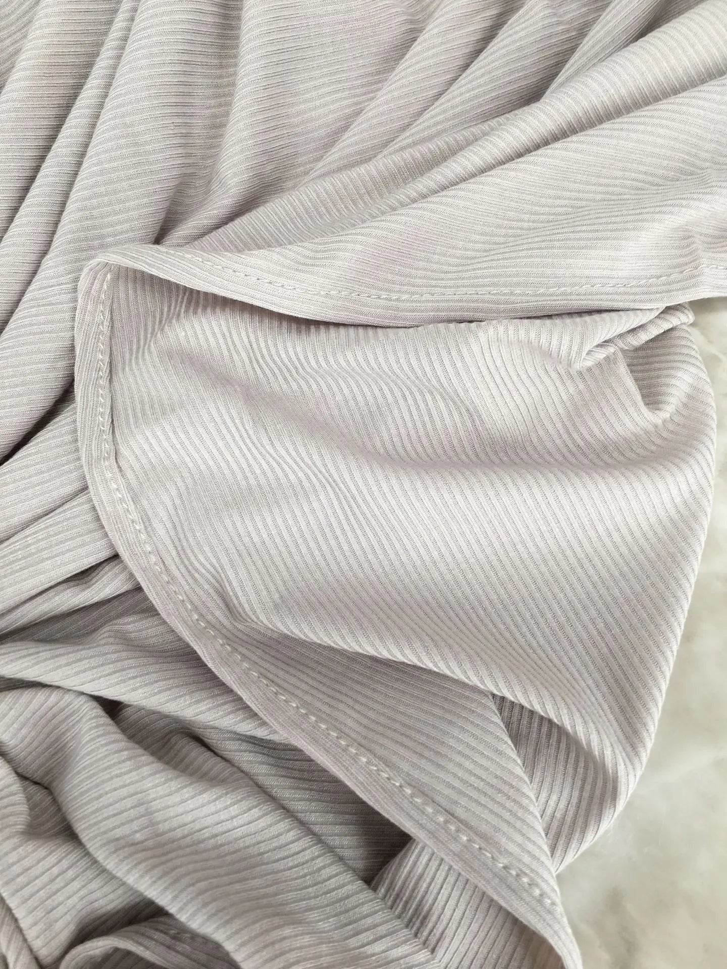 Premium Bamboo Ribbed Jersey Hijab Scarf for Women Elastic Breathable Thread Knitted Scarf Women Soft Striped Headscarf Bandana