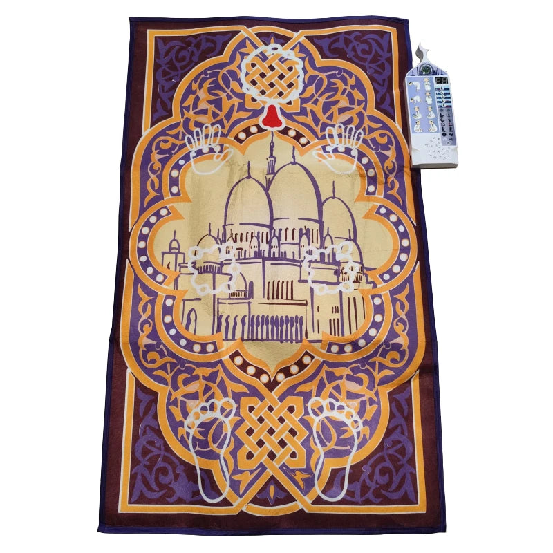 Islamic Prayer Rug Electronic Worship Blanket Muslim Kids Prayer Carpet Children Pray Teaching Salat Musallah Praying Mat