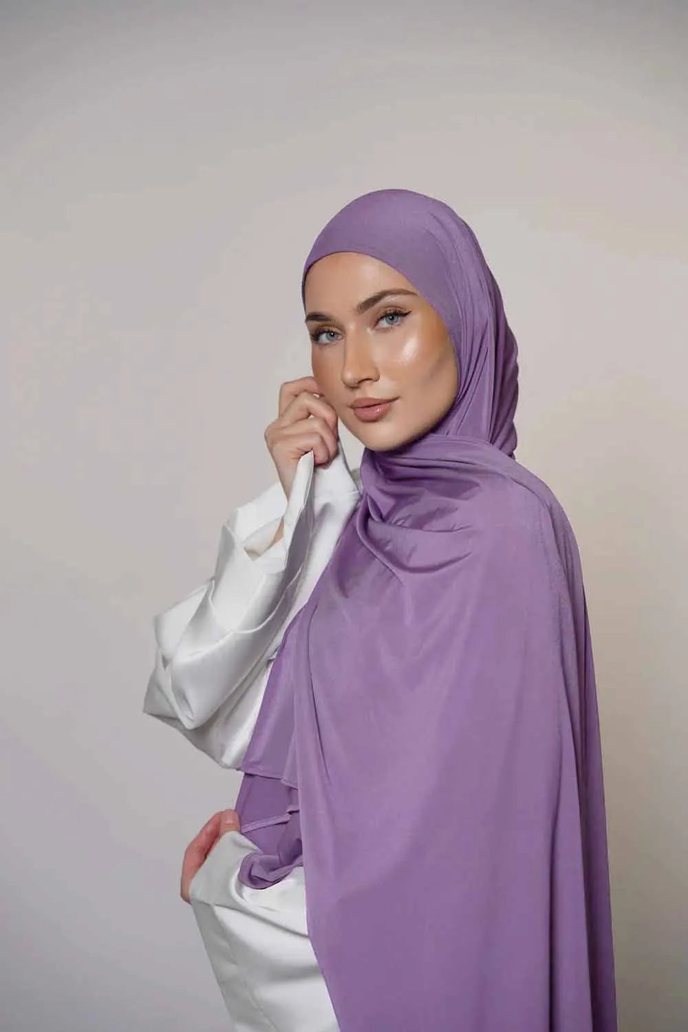 New Premium Jersey Line Hijab Bicolor Hijabs for Women Scarf Medina Silk Hijab Muslim Fashion Turban Femme Head Wrap for Women
