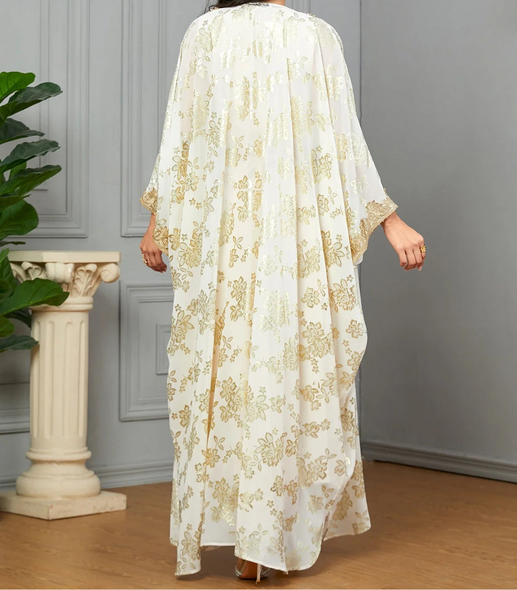 Dress for Women Abaya with Inner Dress 2 Piece Set Jalabiya bayas Robe Caftan Vestidos Largo