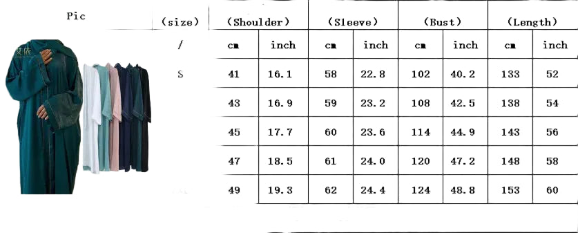 Muslim Modest Cardigan for Women Eid Arab Abaya Dubai Dress Islamic Daily Long Sleeve Clothing Turkey Solid Color Coat Robe