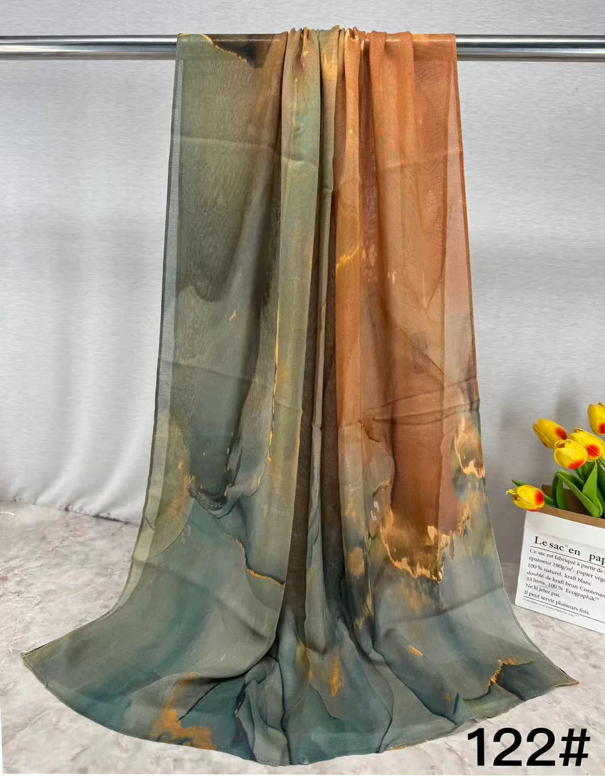 168colors Modal Print Hijab Scarf Premium Soft Breathable Muslim Fashion Headscarf Head Scarf Headwraps for Women Hijabs Turban