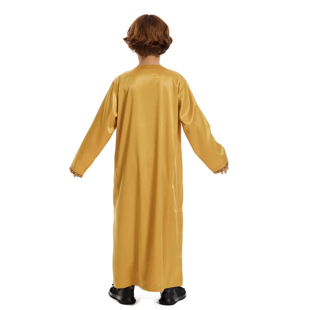 Eid Muslim Children Abaya Ramadan Jubba Prayer Thobe Boy Kids Abayas Islam Long Robe Gown Kaftan Dubai Arab Tassel Dishdasha