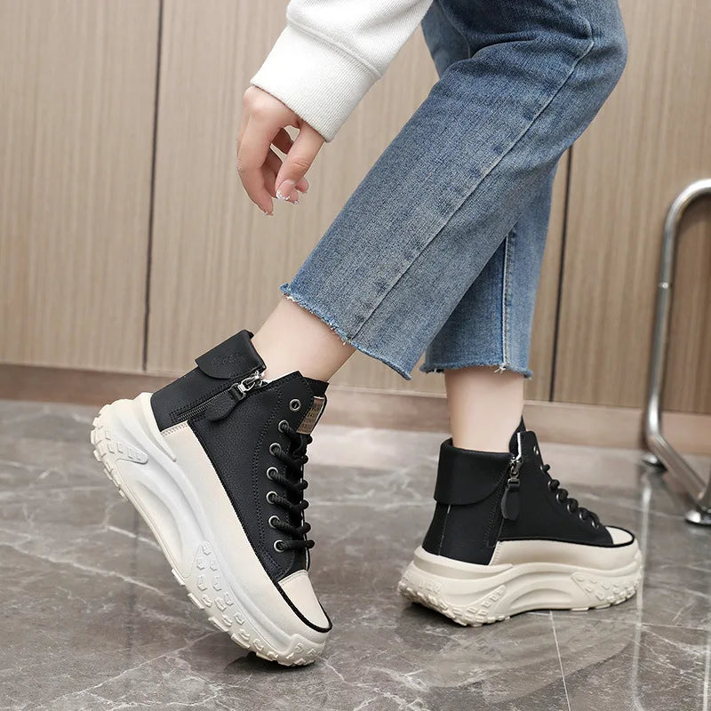 Women Sneakers Luxury Fashion High Top Women Boots Platform Casual Shoes Outdoor Running Shoes for Women Tenis De Mujer
