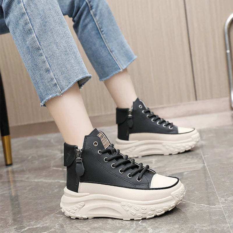 Women Sneakers Luxury Fashion High Top Women Boots Platform Casual Shoes Outdoor Running Shoes for Women Tenis De Mujer