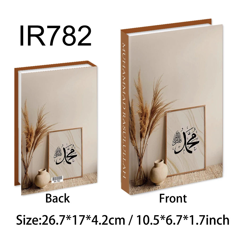 New Islamic Series Luxury Fake Books Home Decoration Remote Control Storage Box Coffee Table Fashion Home Decoration Accessories