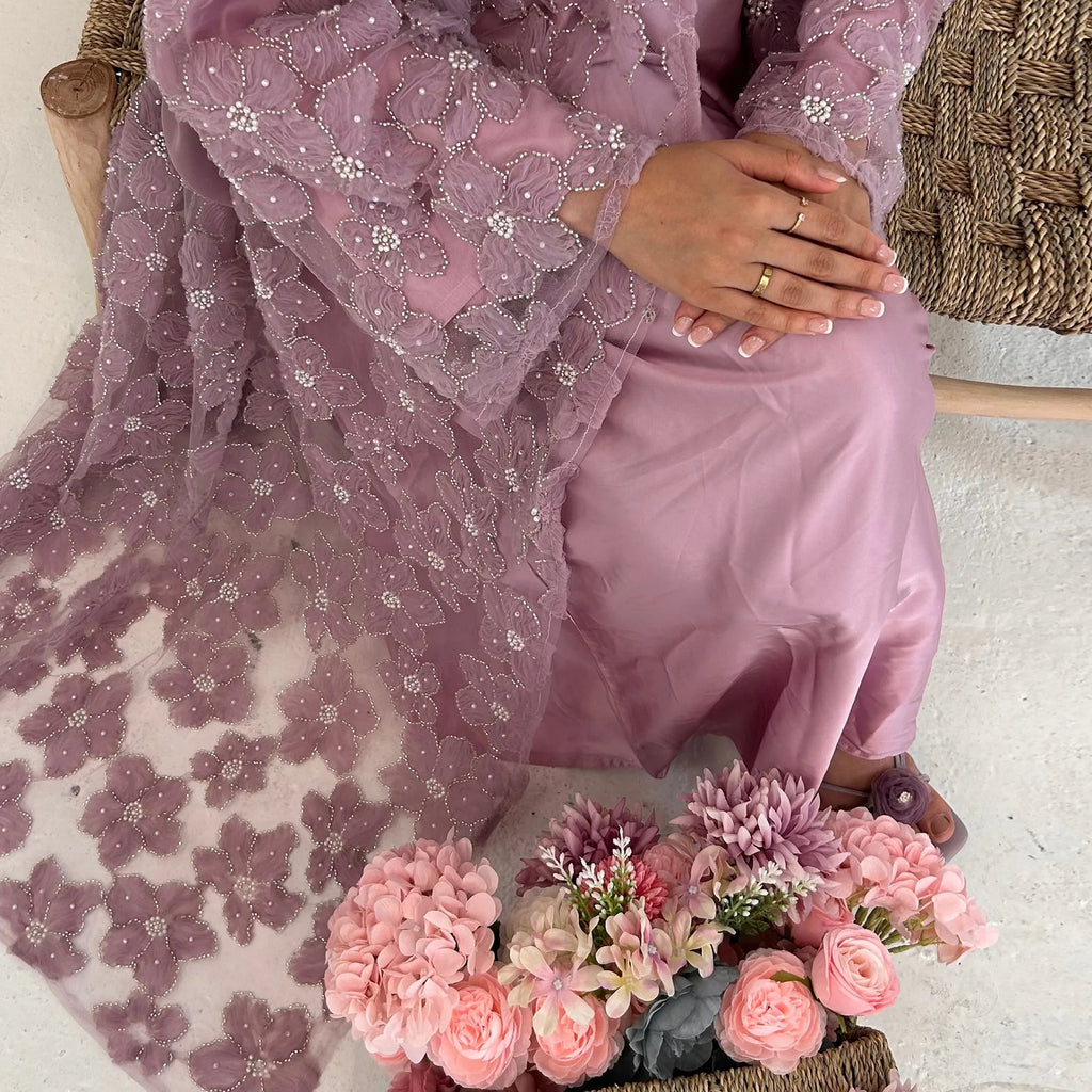 Eid Women Abaya Muslim Cardigan Dress Beading Flower Jalabiya Ramadan Vestidos Largos Islam Arab Long Robe Morocco Kaftan 2026
