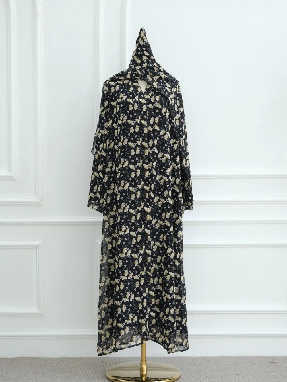 Eid Women Abaya Scarf 2 Piece Set Muslim Cardigan Ramadan Jalabiya Print Caftan Long Robe Morocco Kaftan Vestidos Largos 2026