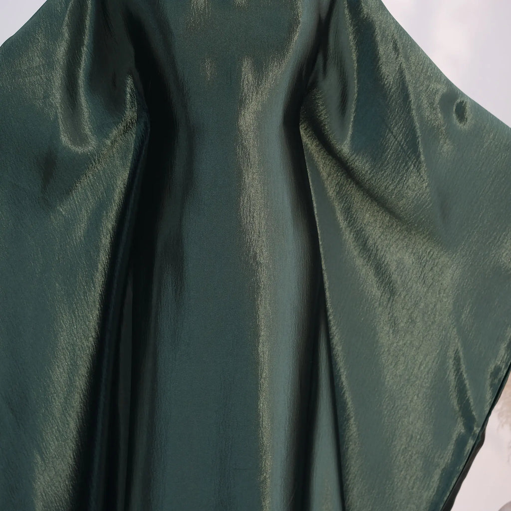 Batwing Satin Shimmer Abaya Damen Dubai Luxury Islam Muslim Kaftan Dress Women Kebaya Vestidos Djellaba Robe Femme Musulmane