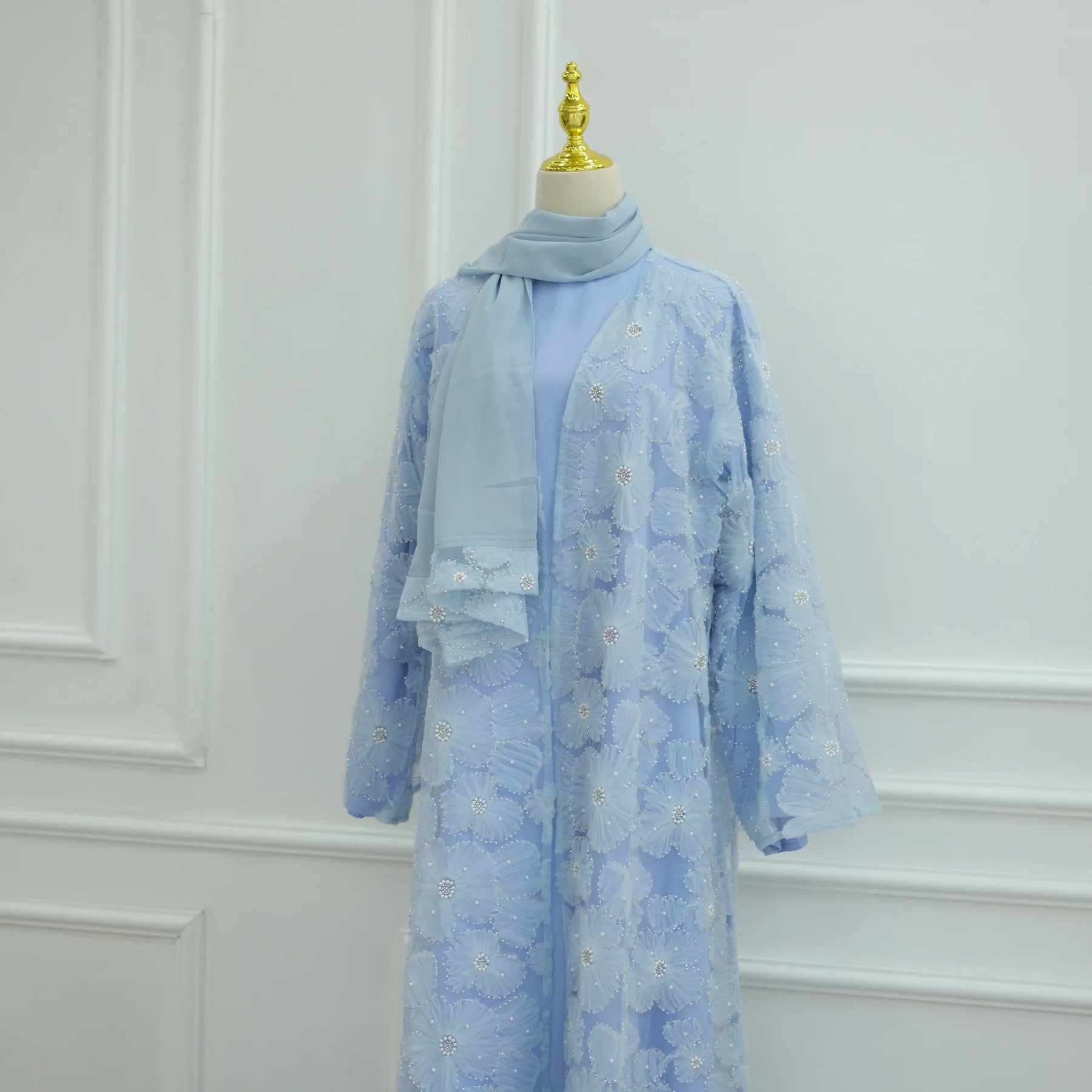 Eid Women Abaya Muslim Cardigan Dress Beading Flower Jalabiya Ramadan Vestidos Largos Islam Arab Long Robe Morocco Kaftan 2026