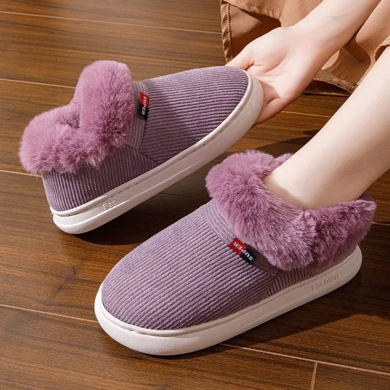 Fashion Women's Winter Slippers Indoor and Outdoor Warmth Anti-slip Comfort Thick Sole Casual Couple Home Shoes Snow Boots