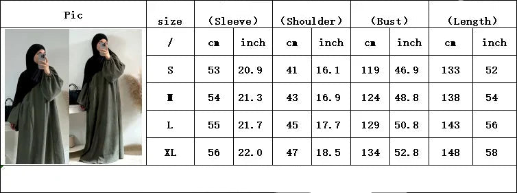 Winter Corduroy Abaya Warm Muslim Dress Closed Abayas for Women Dubai Luxury Turkey Kaftan Hijab Robe Ramadan Eid Islam Clothes