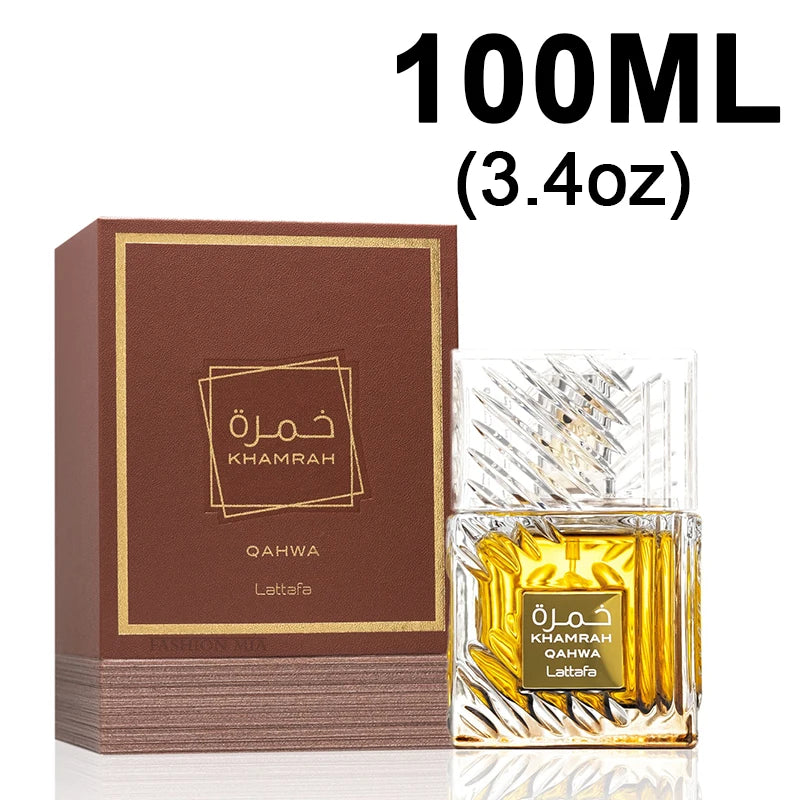 100ml Original Lattafa Khamrah Perfumes High Quality Qahwa Arabic Neutral Lasting Fragrance Cologne Perfume Christmas Gift 3.4oz