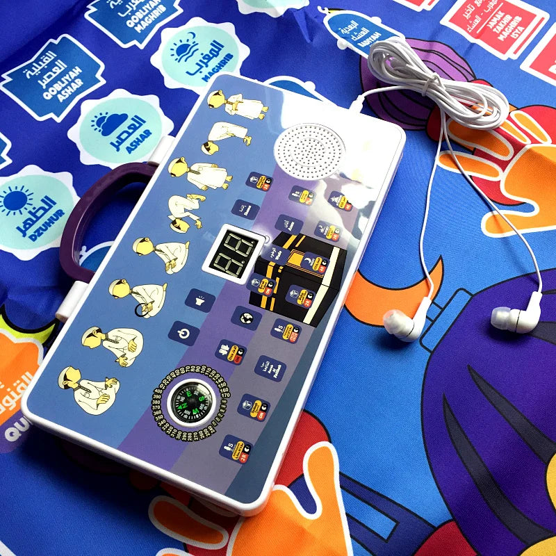 Talking Prayer Mat Educational Interactive Rug Salah Muslim Kids Gift Islam Electronic Worship Blanket Compass Islamic Carpet