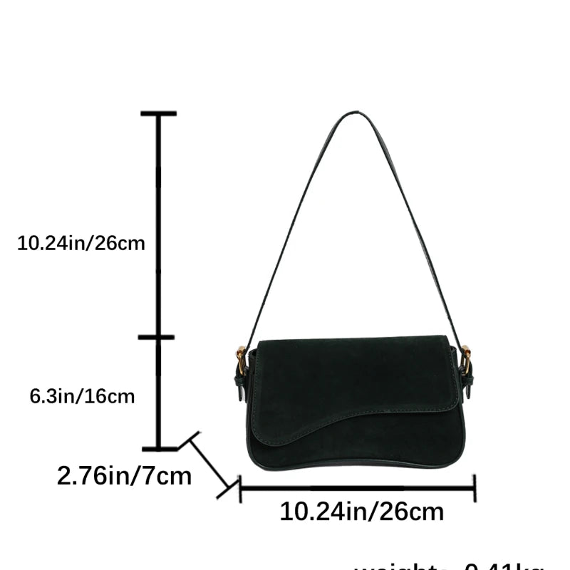 Solid Color Striped Flannel Women Crossbody Bag Quiet Luxury Designer Bag Fashionable Elegant PU Leather Shoulder Bags for Women