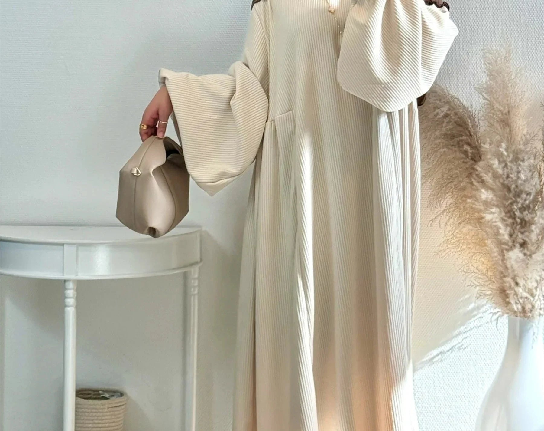 Winter Corduroy Abaya Warm Muslim Dress Closed Abayas for Women Dubai Luxury Turkey Kaftan Hijab Robe Ramadan Eid Islam Clothes