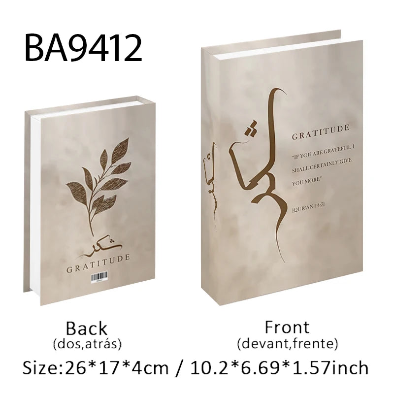 Islamic Luxury Fake Book Decorative Books Storage Box Coffee Table Interior Decoration Kaaba Mosque Muslims Bedroom Home Decor