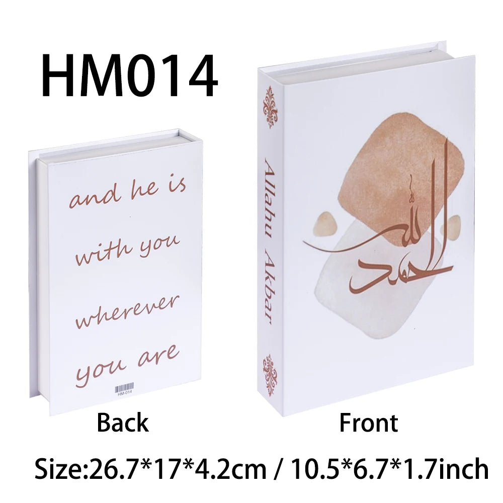 New Islamic Series Luxury Fake Books Home Decoration Remote Control Storage Box Coffee Table Fashion Home Decoration Accessories