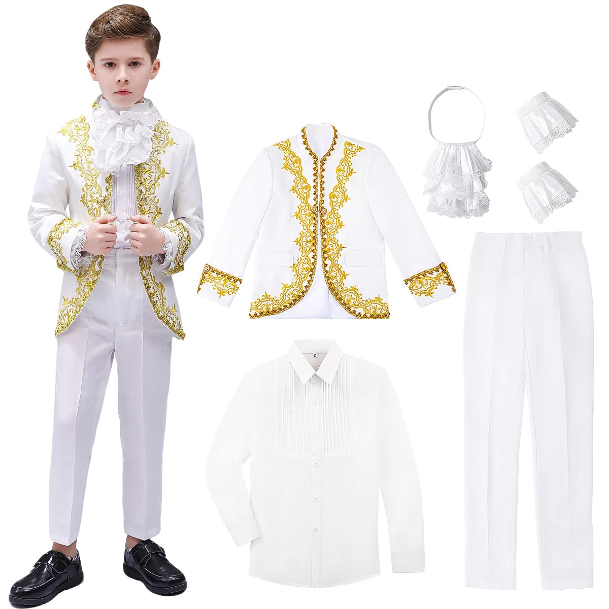 Boys Suit kids Prince Costume Halloween Carnival Outfit Teenager Wedding Photography Graduation Prom Birthday Party Gift Tuxedo