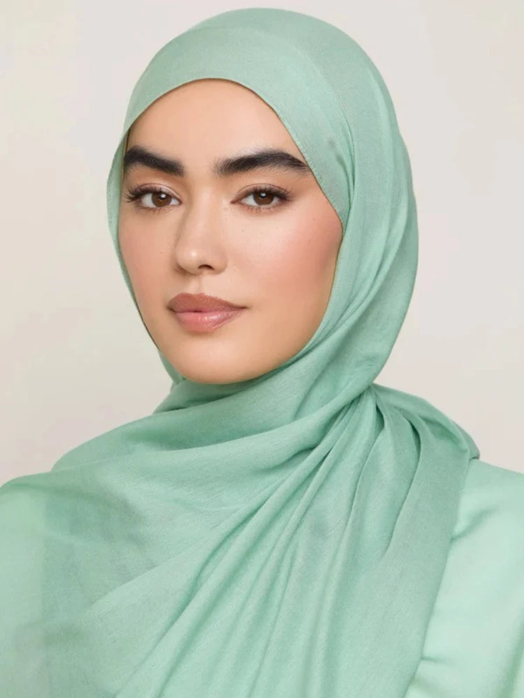 colors Modal Hijab Scarf Rayon Cotton Hijabs for Women Plain Shawls Scarf Muslim Fashion Headscarf Islamic Turban Headband