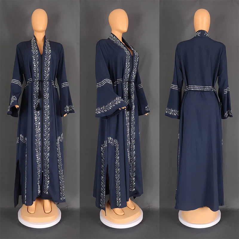 Casual Kimono Robe Femme Caftan Turkish Islamic Clothes Open Abaya Dubai Kaftan Muslim Cardigan Abayas Dresses for Women