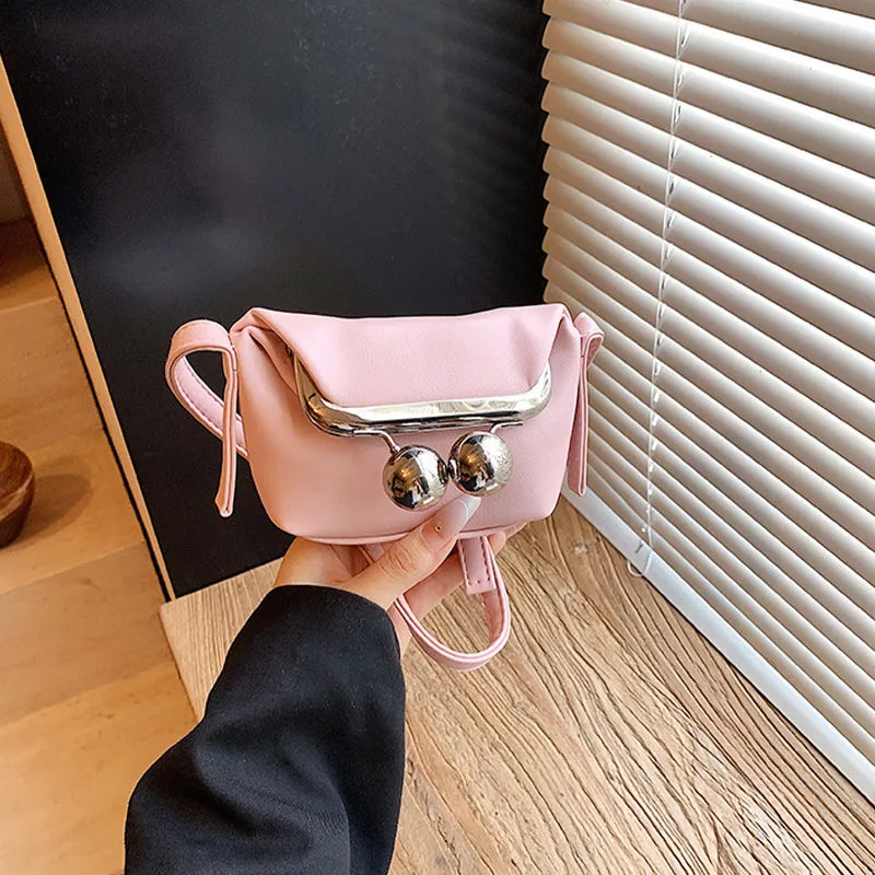 Women's Creative Exquisite Clip Bag Retro Kiss Lock Bag Fashion Leopard Foldable Mini Shoulder Crossbody Dinner Banquet Wallet
