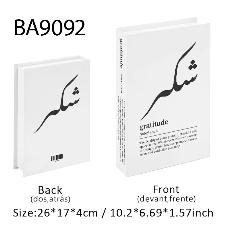 Islamic Luxury Fake Book Decorative Books Storage Box Coffee Table Interior Decoration Kaaba Mosque Muslims Bedroom Home Decor