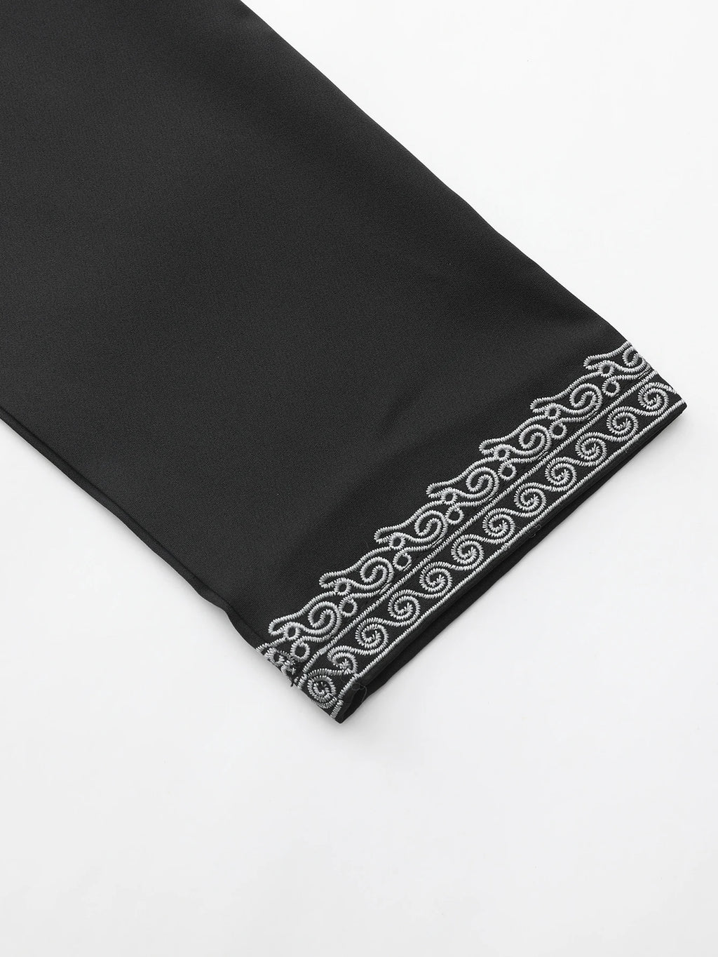 Moroccan Long-Sleeved Embroidered Hood Thobe Muslim Man Abaya Islamic Loose Fit Polyester Elastane Fashion Jubba Thobe for Adults